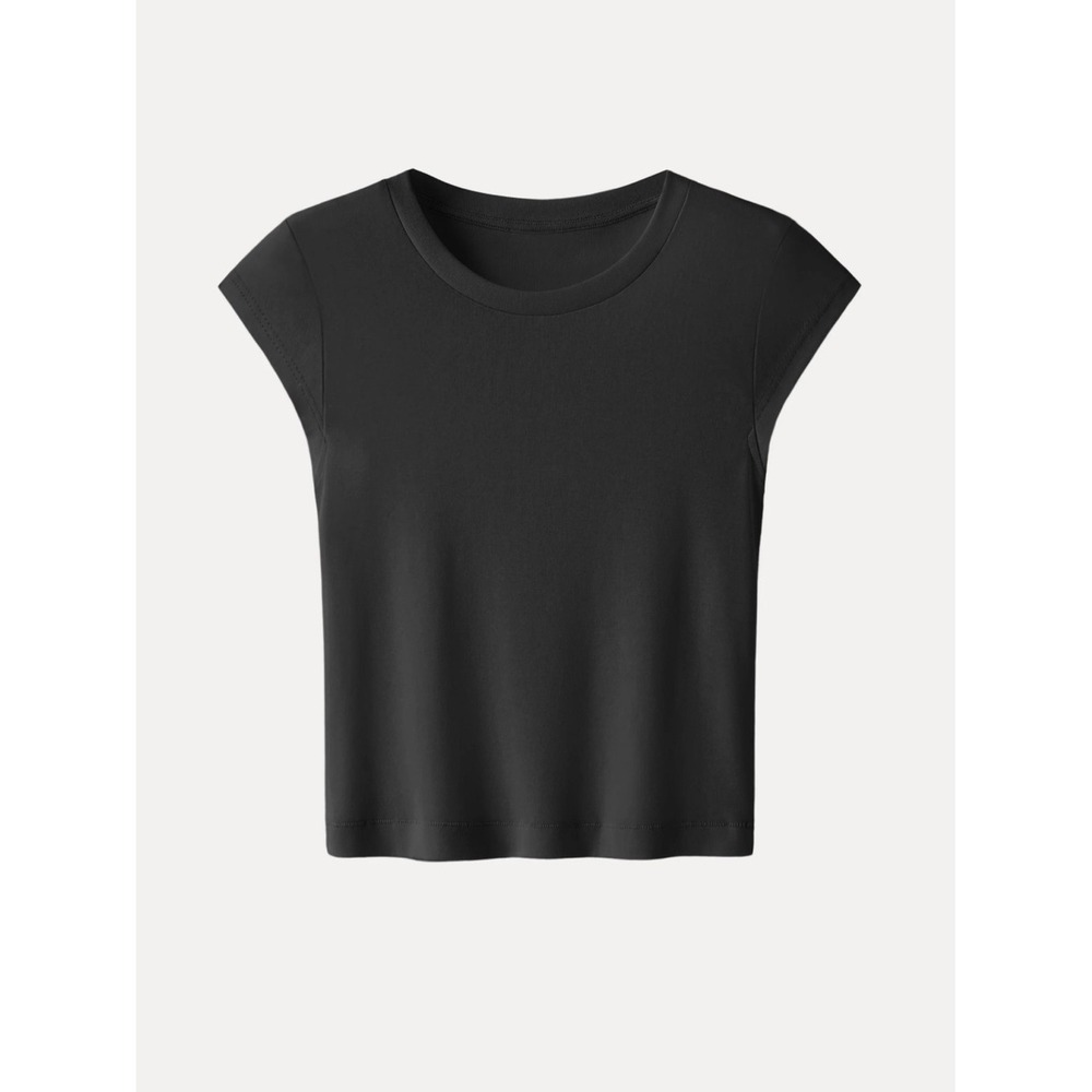 OGL Cotton-Linen Blend Cooling Essential Summer Tee 2XL Black NWT